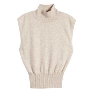 Reformation Cashmere Sleeveless Turtleneck Sweater